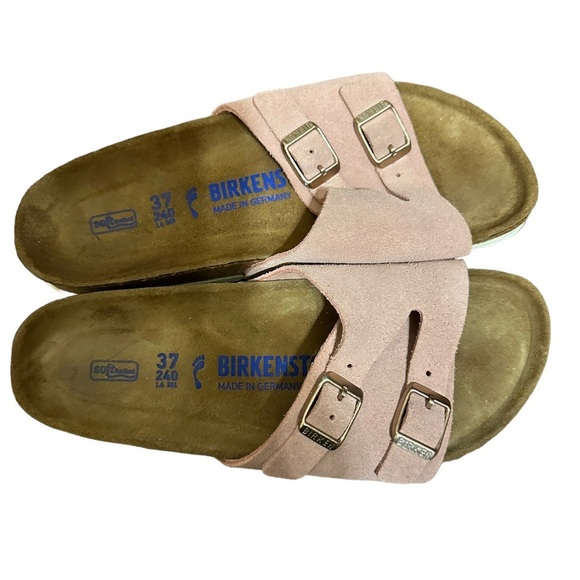 Birkenstock Women's Sandals in Light Pink and Brown - Picture 2 of 6